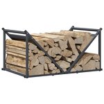 vidaXL Portant de bois chauffage anthracite 70x43x34 5 cm