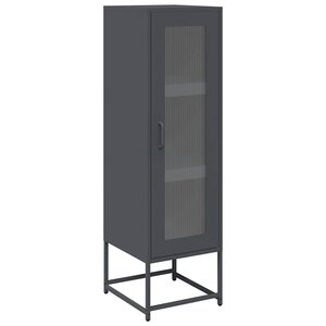 vidaXL Buffet haut anthracite 36x39x123 cm acier laminé à froid