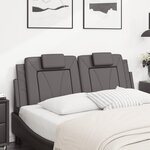 vidaXL Coussin de tête de lit Viana gris 120 cm similicuir