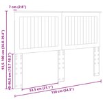 vidaXL Tête de lit Chêne brun 135 cm Bois d'ingénierie