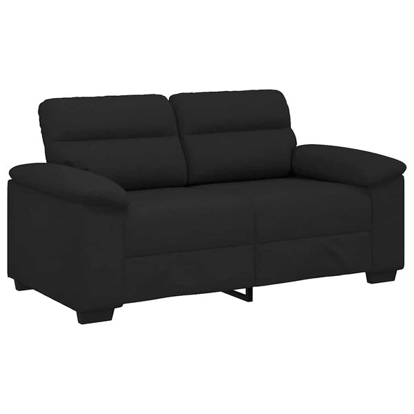 vidaXL Canapé à 2 places noir 160x81x84 cm tissu