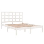 vidaXL Cadre de lit sans matelas blanc 120x190 cm bois massif
