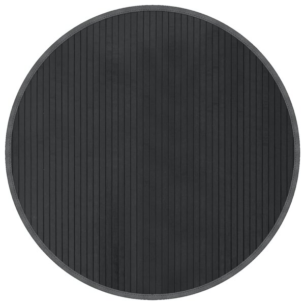 vidaXL Tapis rond gris 80 cm bambou