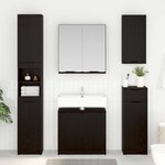 vidaXL Ensemble de mobilier de salle de bain 3 Pièces Chêne noir