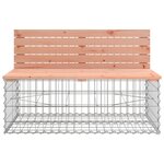vidaXL Banc de jardin avec panier en gabion bois massif de douglas