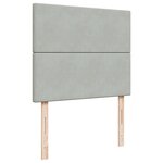 vidaXL Sommier à lattes de lit et matelas Gris clair 120x200cm Velours