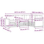 vidaXL Ensemble de canapés d'extérieur 4 pc Naturel et Crème