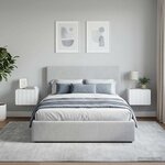 vidaXL Cabinet de chevet mural 2 pc Blanc 33 x 34 5 x 24 cm