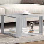 vidaXL Table basse sonoma gris 51 5x51 5x30 cm bois d'ingénierie
