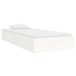 vidaXL Cadre de lit sans matelas blanc bois massif 75x190 cm