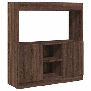 vidaXL Buffet haut chêne marron 92x33x100 cm bois d'ingénierie