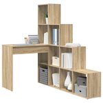 vidaXL Bureau d'angle Chêne Sonoma 101 5 x 149 5 x 149 5 cm