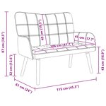 vidaXL Sofa 2 places Gris clair 115 x 61 x 87 cm Tissu