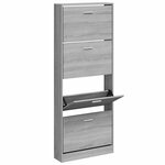 vidaXL Armoire à chaussures Sonoma gris 59x17x150 cm Bois d'ingénierie