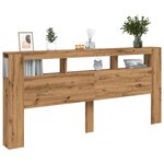 vidaXL Tête de lit à LED chêne artisanal 220x18 5x103 5 cm