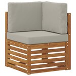 vidaXL Ensemble de canapés d'extérieur 8 pc Gris Naturel et Clair
