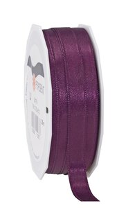 Satin double face 25-m-rouleau 10 mm prune