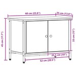 vidaXL Meuble TV en Bois Ancien Bois ancien Bois 60 x 35 x 45 cm Durable