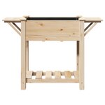 Jardinière vidaXL avec étagères 111x37x76 cm en bois massif de sapin
