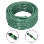 vidaXL Tuyau d'arrosage avec jeu de raccords vert 0 5" 20 m PVC