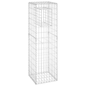 vidaXL Poteau à panier de gabion 40x40x140 cm Fer