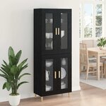 vidaXL Haut Armoire Chêne noir 69 5 x 34 x 180 cm Bois d'ingénierie