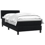vidaXL Sommier à lattes de lit avec matelas noir 90x210 cm velours