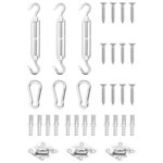 vidaXL Jeu d'accessoires de voile d'ombrage 9 Pièces Acier inoxydable
