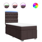 vidaXL Sommier à lattes de lit avec matelas Marron foncé 100x200 cm