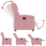 vidaXL Fauteuil inclinable électrique Rose Velours