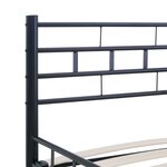 vidaXL Cadre de lit sans matelas noir acier 200x200 cm