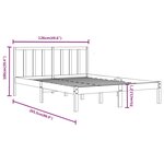 vidaXL Cadre de lit sans matelas bois de pin massif 120x200 cm