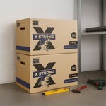 Pack and Move - Lot de 10 Cartons Déménagement X Strong - 60 x 40 x 40 cm - Charge 40 kg - Extrême Résistance - Grande Capacité