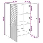 vidaXL Armoire Murale Noir 66 x 34 5 x 90 cm Bois d'ingénierie