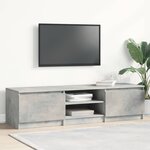 vidaXL Meuble TV Gris béton 140x40x35 5 cm Bois d'ingénierie
