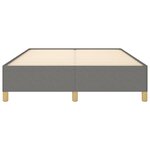 vidaXL Cadre de lit sans matelas gris foncé 140x190 cm tissu