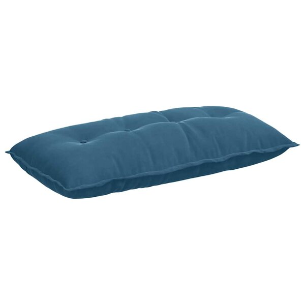 vidaXL Coussin de Dos Bleu 100 x 50 cm Tissu en velours côtelé