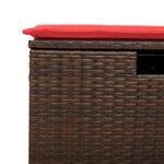 vidaXL Salon de jardin avec coussins 6 Pièces marron résine tressée