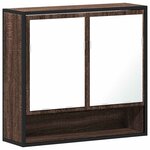 vidaXL Armoire à miroir de salle de bain chêne marron bois ingénierie
