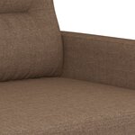 vidaXL Ensemble de canapés 3 Pièces avec coussins marron tissu