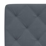 vidaXL Cadre de lit sans matelas gris foncé 100x203 cm velours