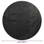 vidaXL Couverture de piscine Noir 210 cm PE