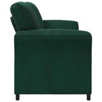 vidaXL Sofa 3 places Vert foncé 198 x 83 x 95 cm Velours