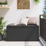vidaXL Boîte de rangement de jardin Anthracite 116x44x55 cm