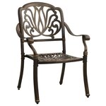 vidaXL Ensemble de bistrot 3 Pièces bronze aluminium coulé