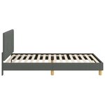 vidaXL Cadre de lit pour enfants avec tête de lit Gris foncé tissu