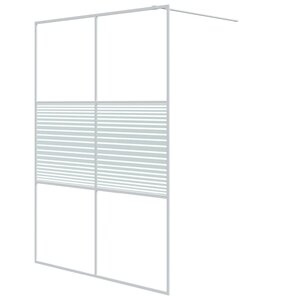 vidaXL Paroi de douche Blanc 140x195 cm Verre ESG transparent
