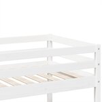 vidaXL Lit superposé Blanc 90x200 cm Bois de pin massif