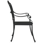 Chaises de jardin vidaXL 2 Pièces en alu moulé noir