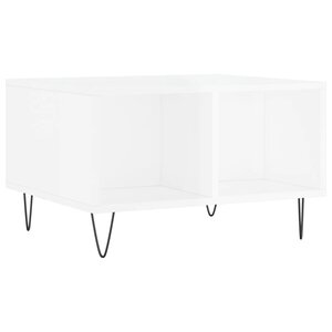 vidaXL Table basse Blanc brillant 60x50x36 5 cm Bois d'ingénierie